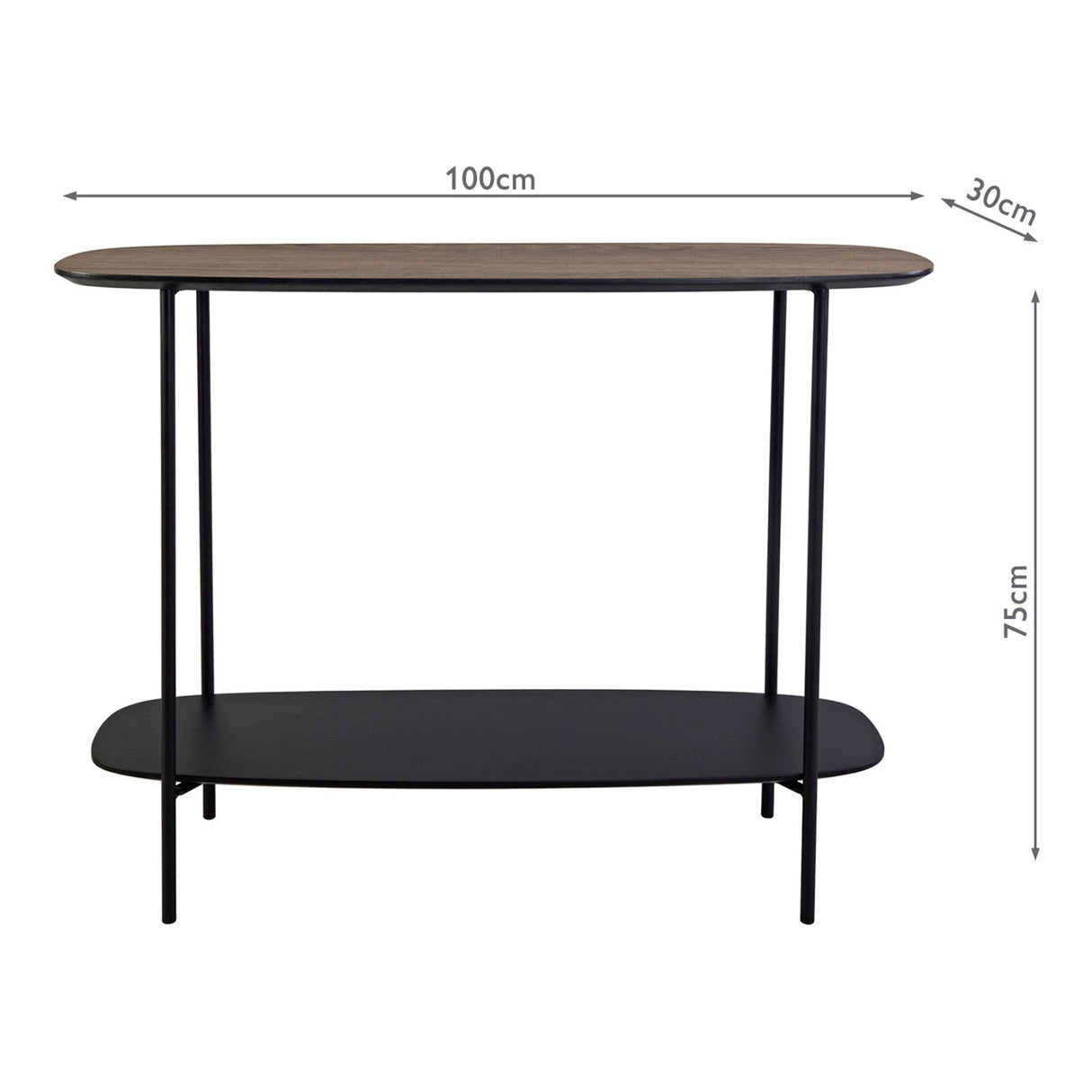 Etoile Console Table Mocha Effect and Matt Black