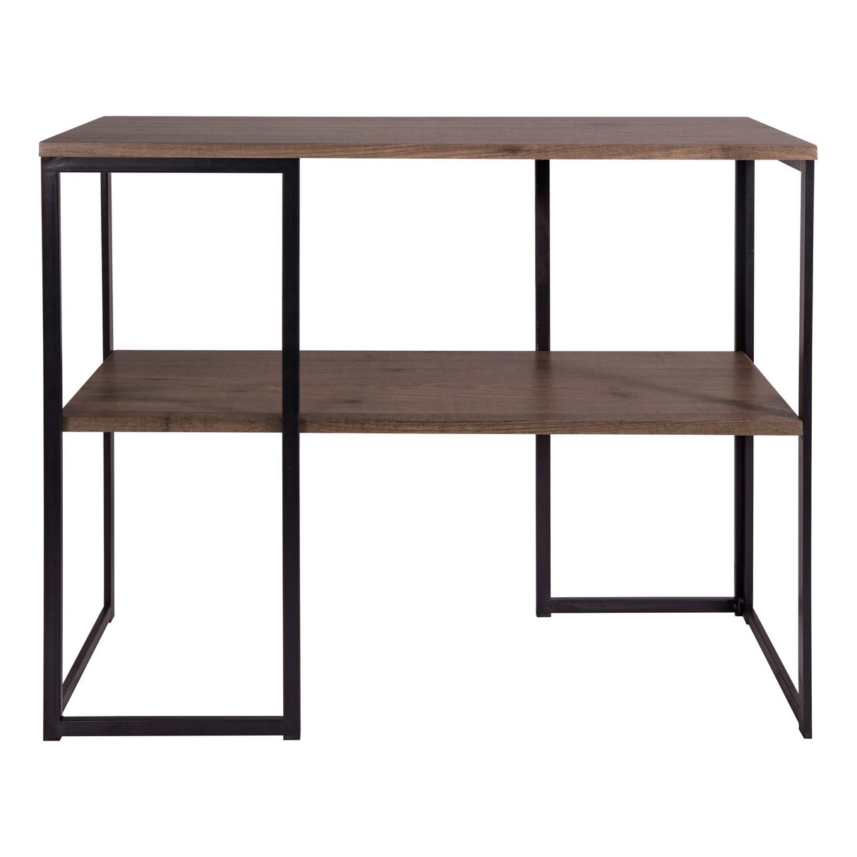 Kimora Console Table Brown Pine Effect and Matt Black