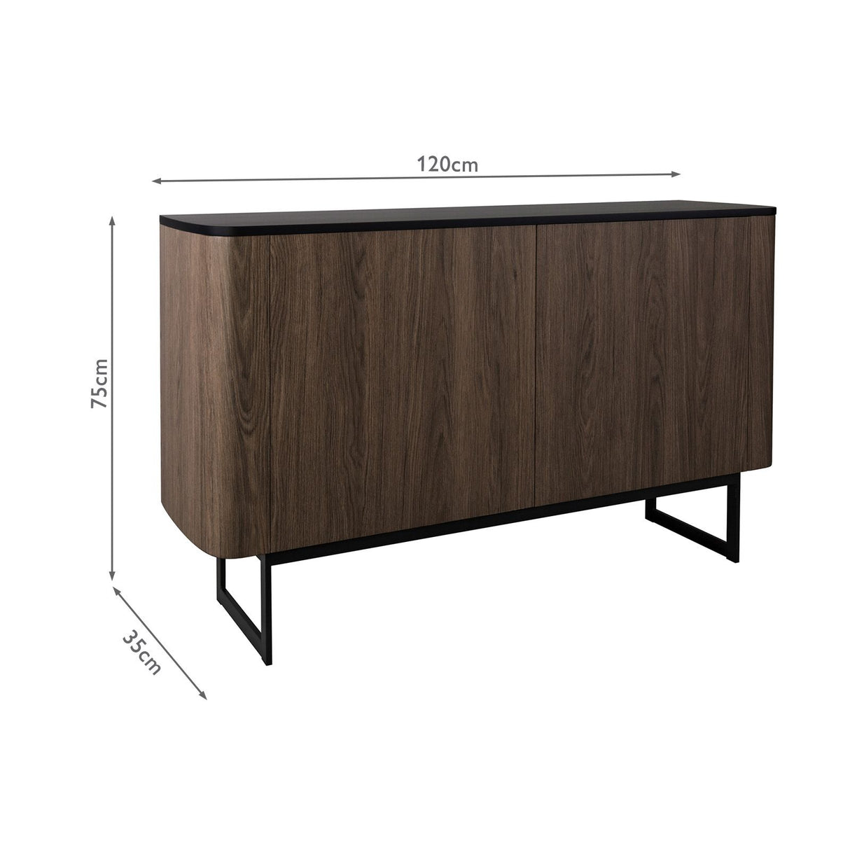 Myron Cabinet Mocha Effect and Matt Black