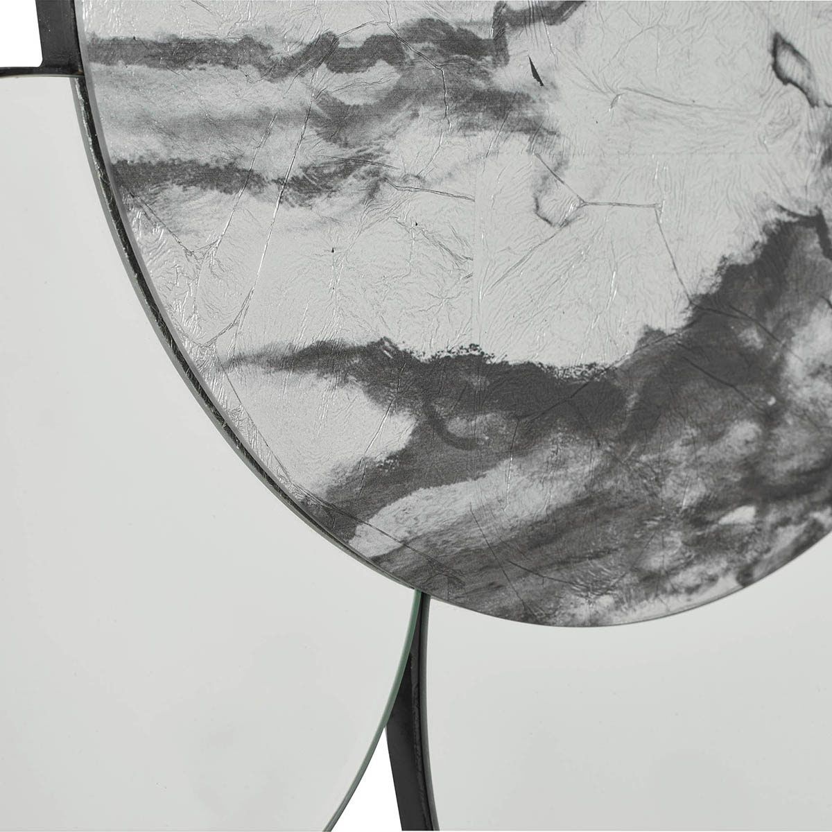 Meco Rectangle Mirror Black Marble Effect 120 x 70cm