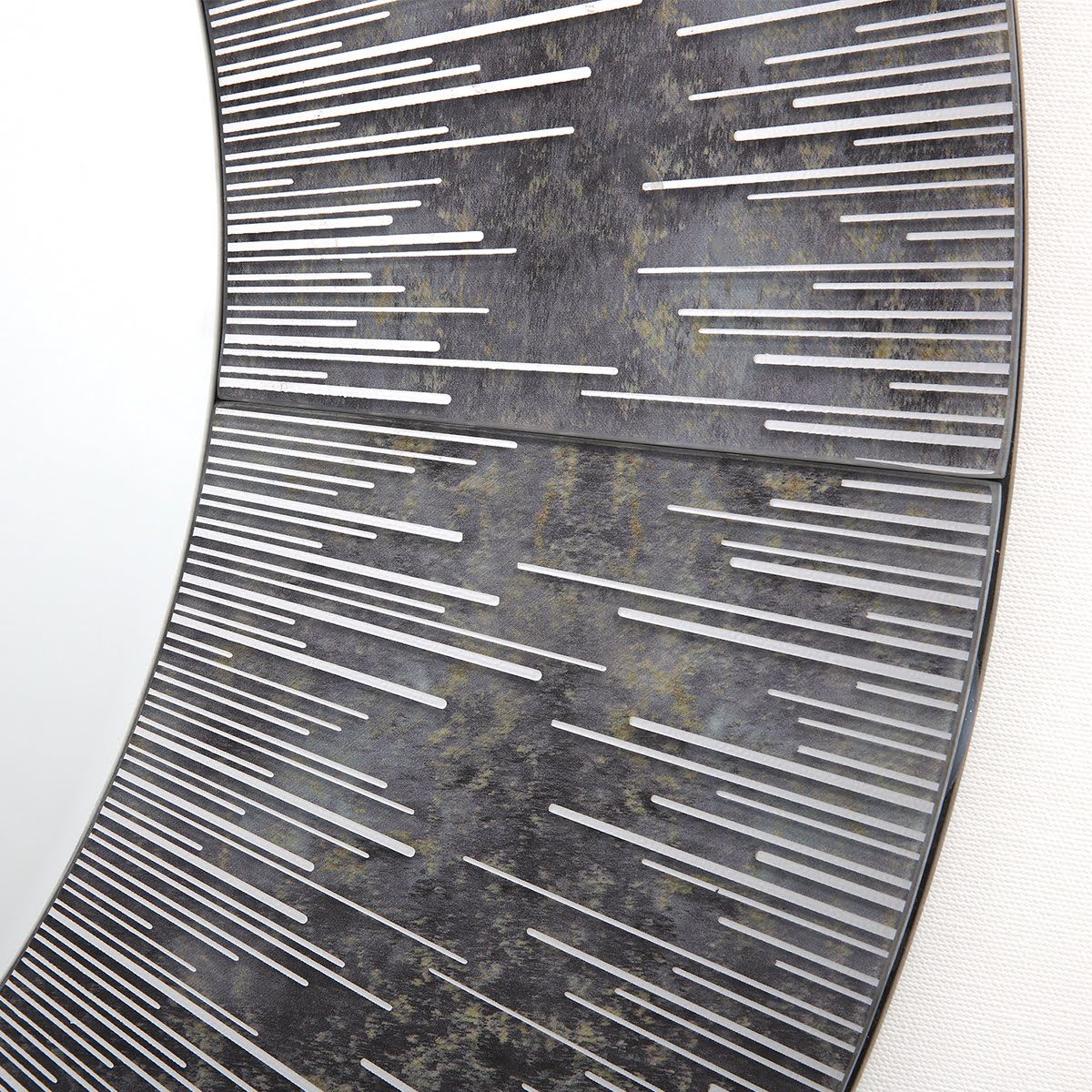 Neome Round Mirror With Purple/Grey Frame 80cm