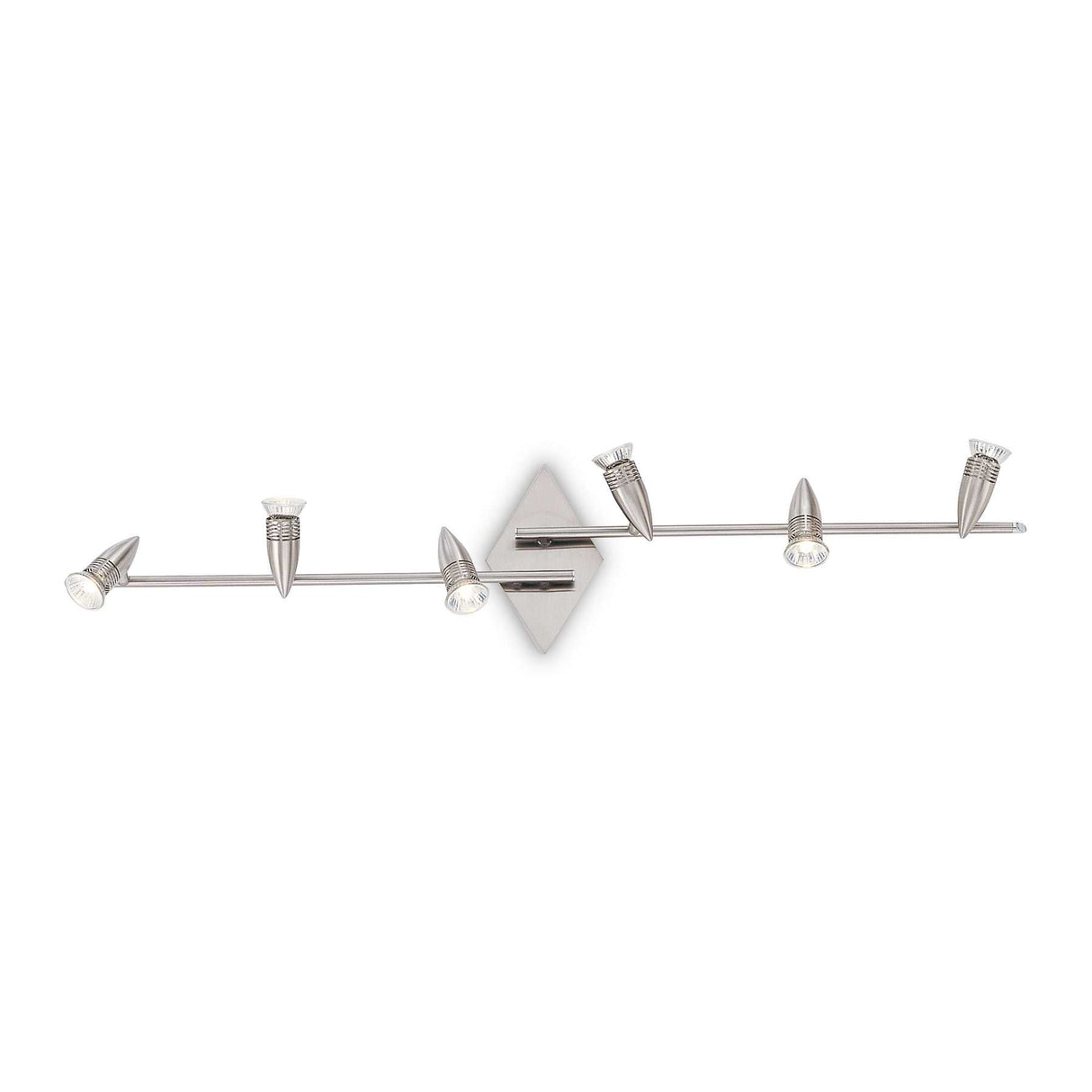 Alfa Contemporary Nickel Dual-Arm Spotlight Fixture