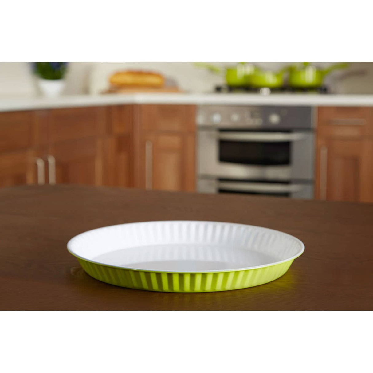 Ecocook Lime Green Flan Dish