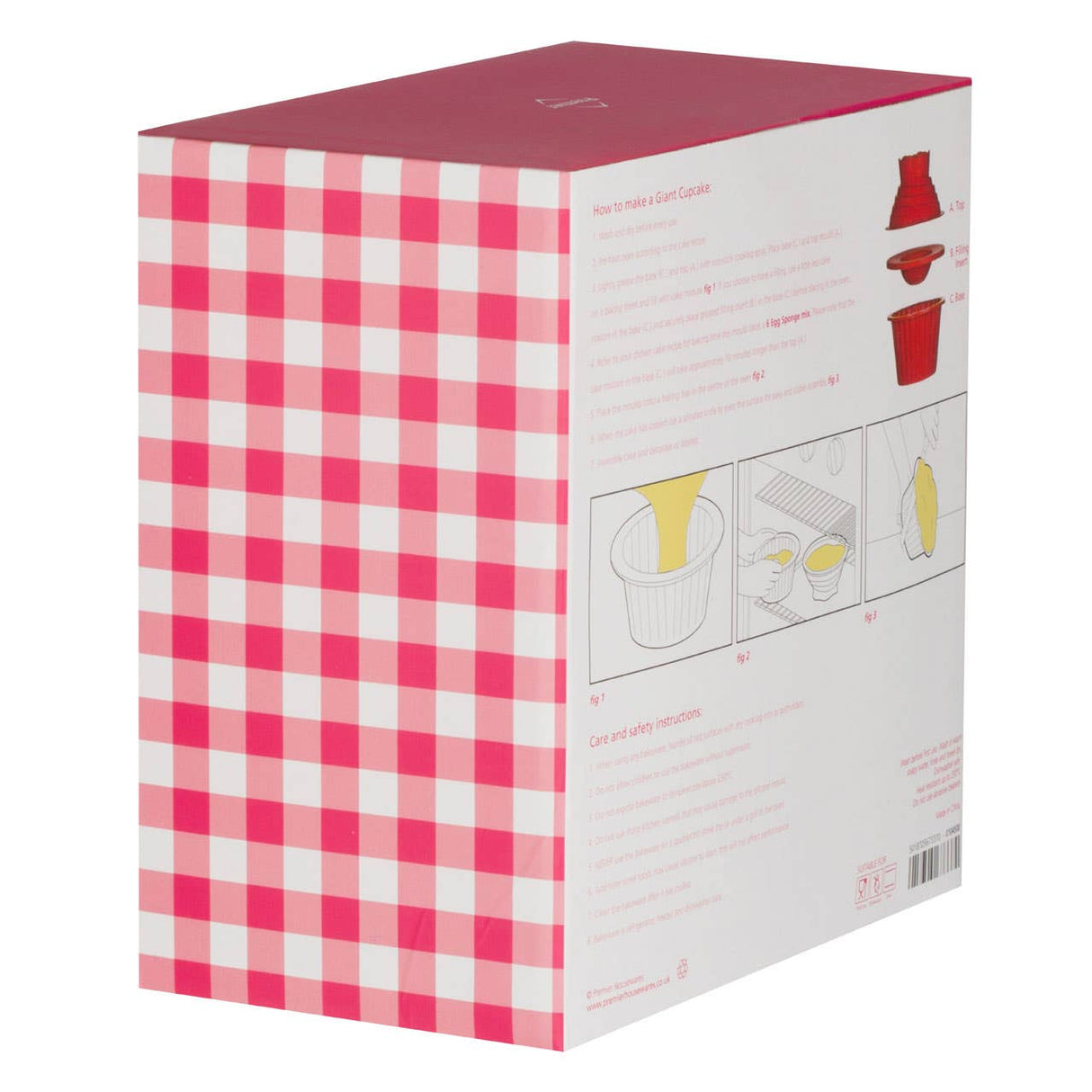 3Pc Red Giant Cupcake Set