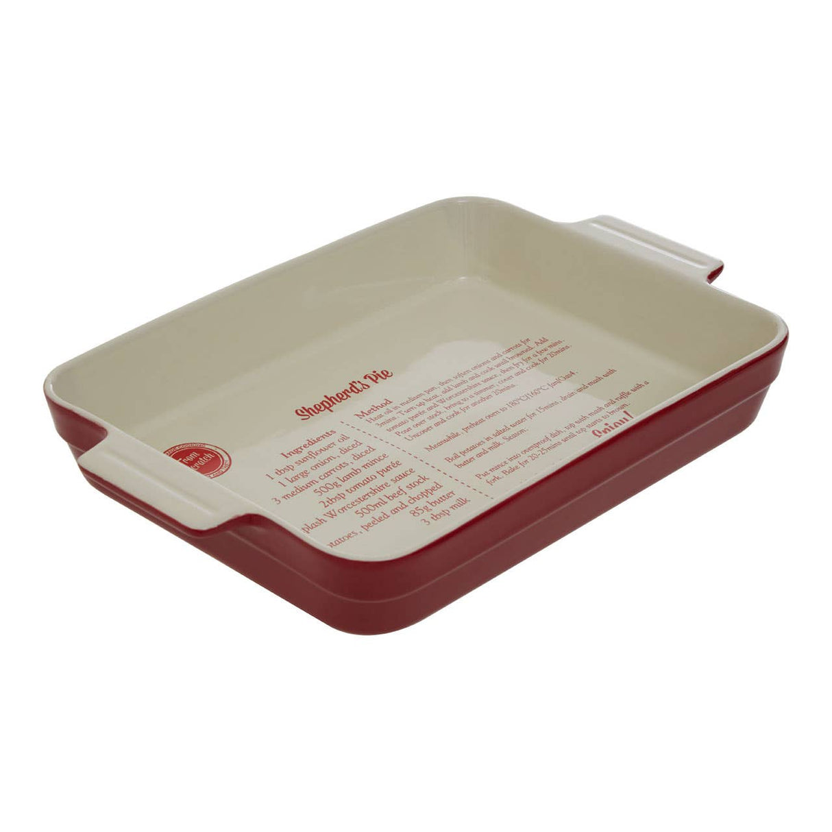 From Scratch Red Stoneware 3300ml Oven Dish