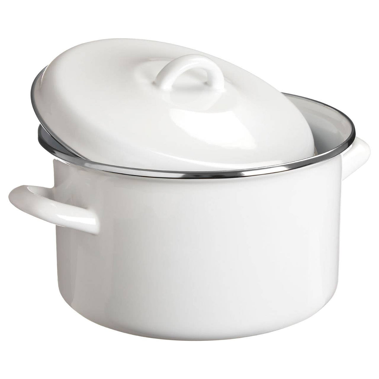 Porter 4700ml White Enamel Casserole Dish