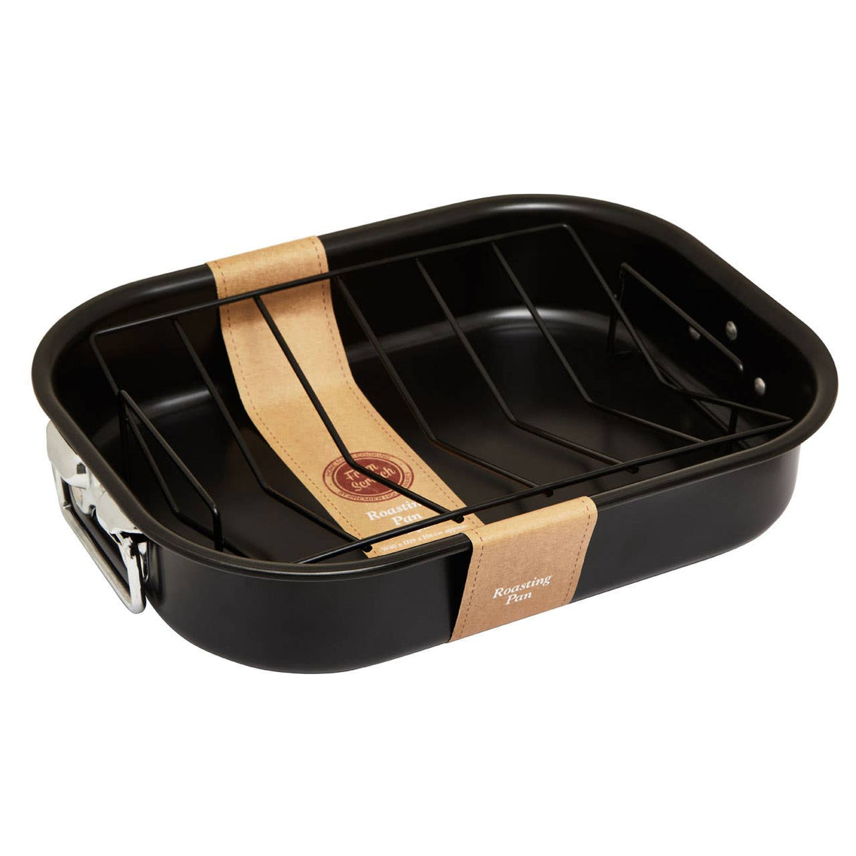 From Scratch Large Black Roasting Pan With Rack