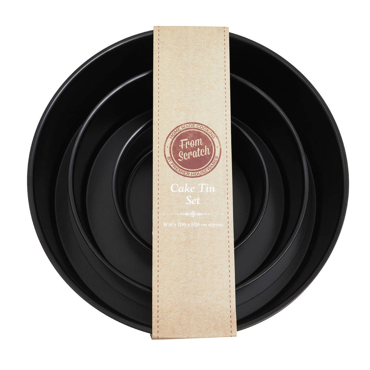 From Scratch Set Of Three Round Cake Tins