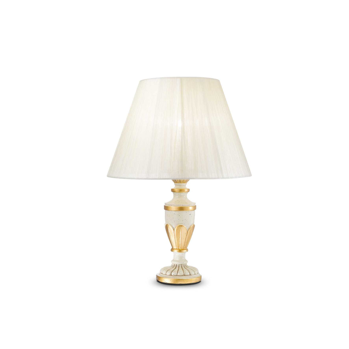Timeless Elegance: White & Gold Firenze Lamp