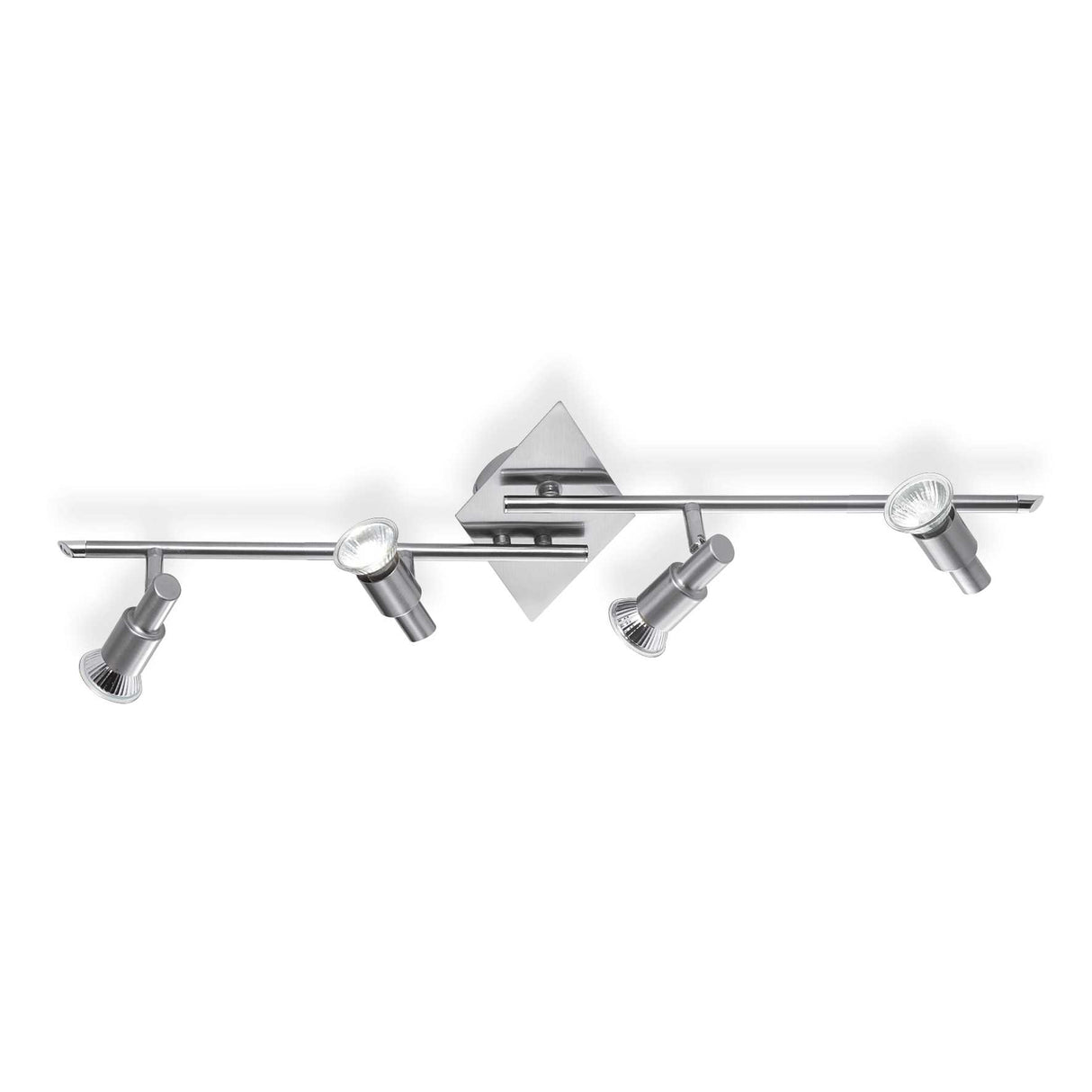 Modern Nickel Quadruple Light Fixture