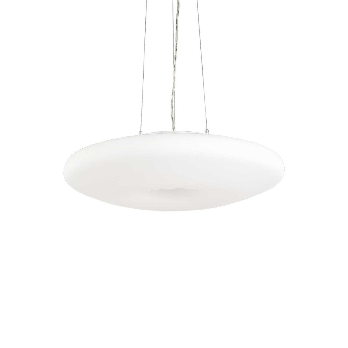 Modern Elegance White Disc Pendant Light