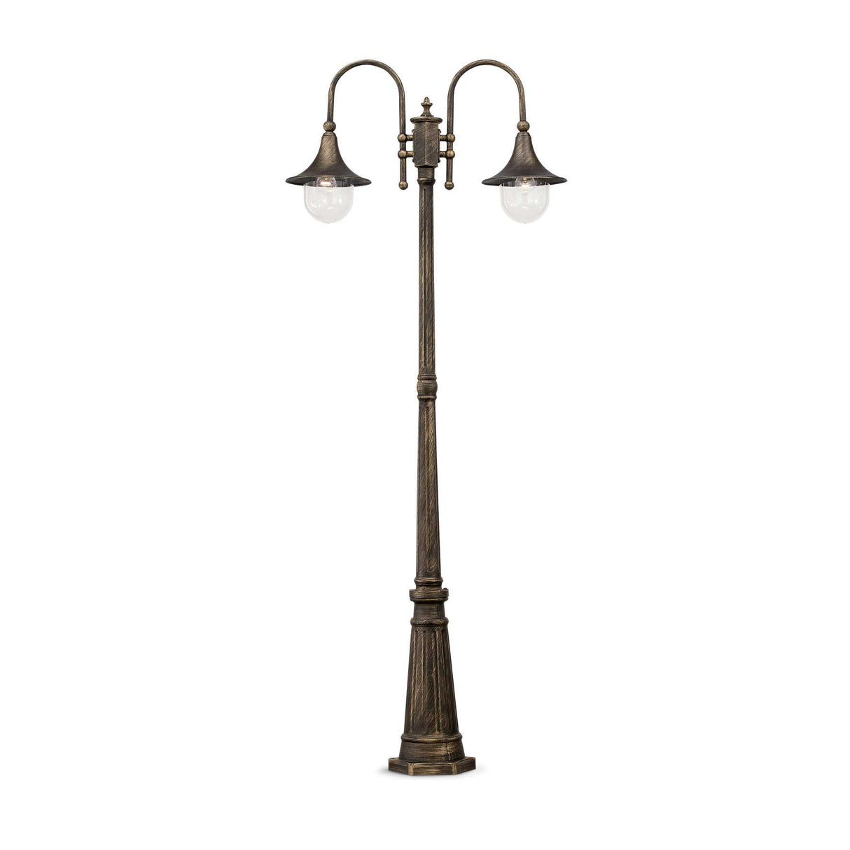 Elegant Dual Globe Outdoor Lamp Post