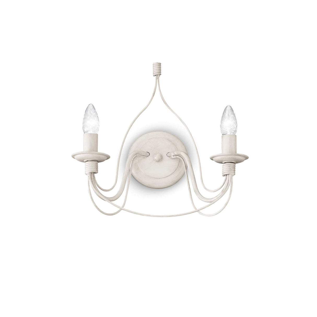 Elegant Corte Dual Sconce in Antique White