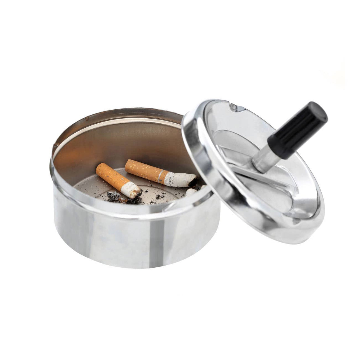 Chrome Effect Small Spinning Ashtray