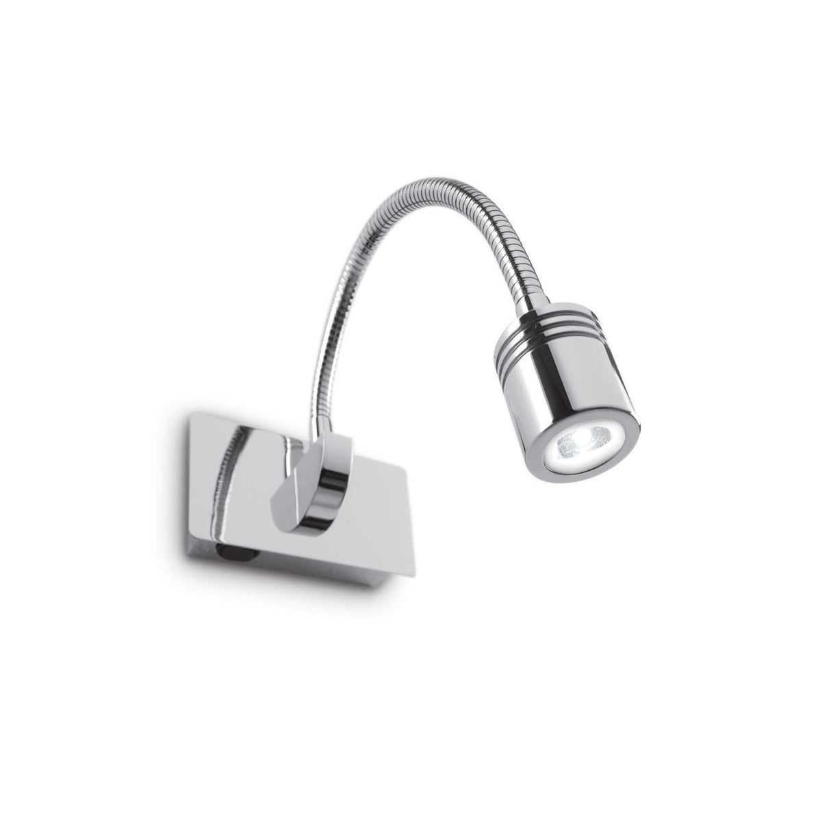 Sleek Chrome Swan Neck LED Wall Light with Integrated Switch