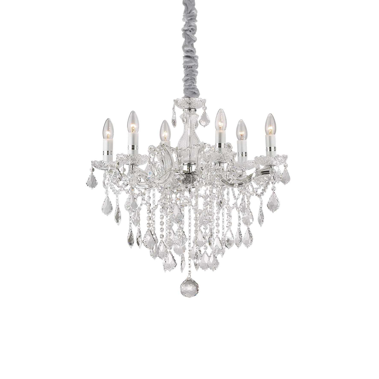 Florian 6-Light Clear Crystal Classic Chandelier