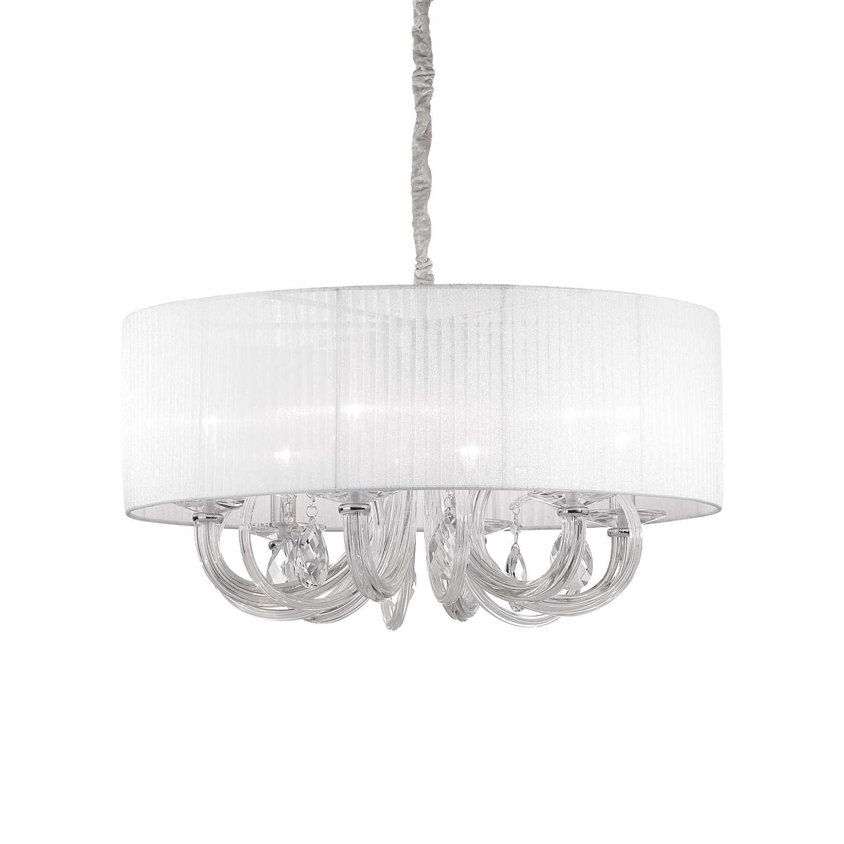 Elegant Swan Six-Light Pendant Chandelier