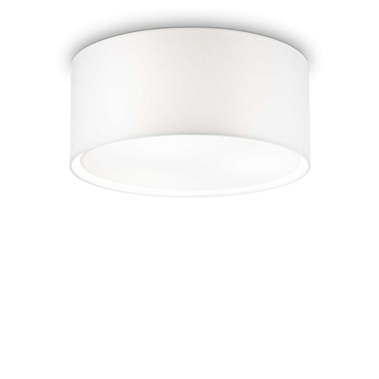Modern White Drum Shade Chandelier with 5 Lights