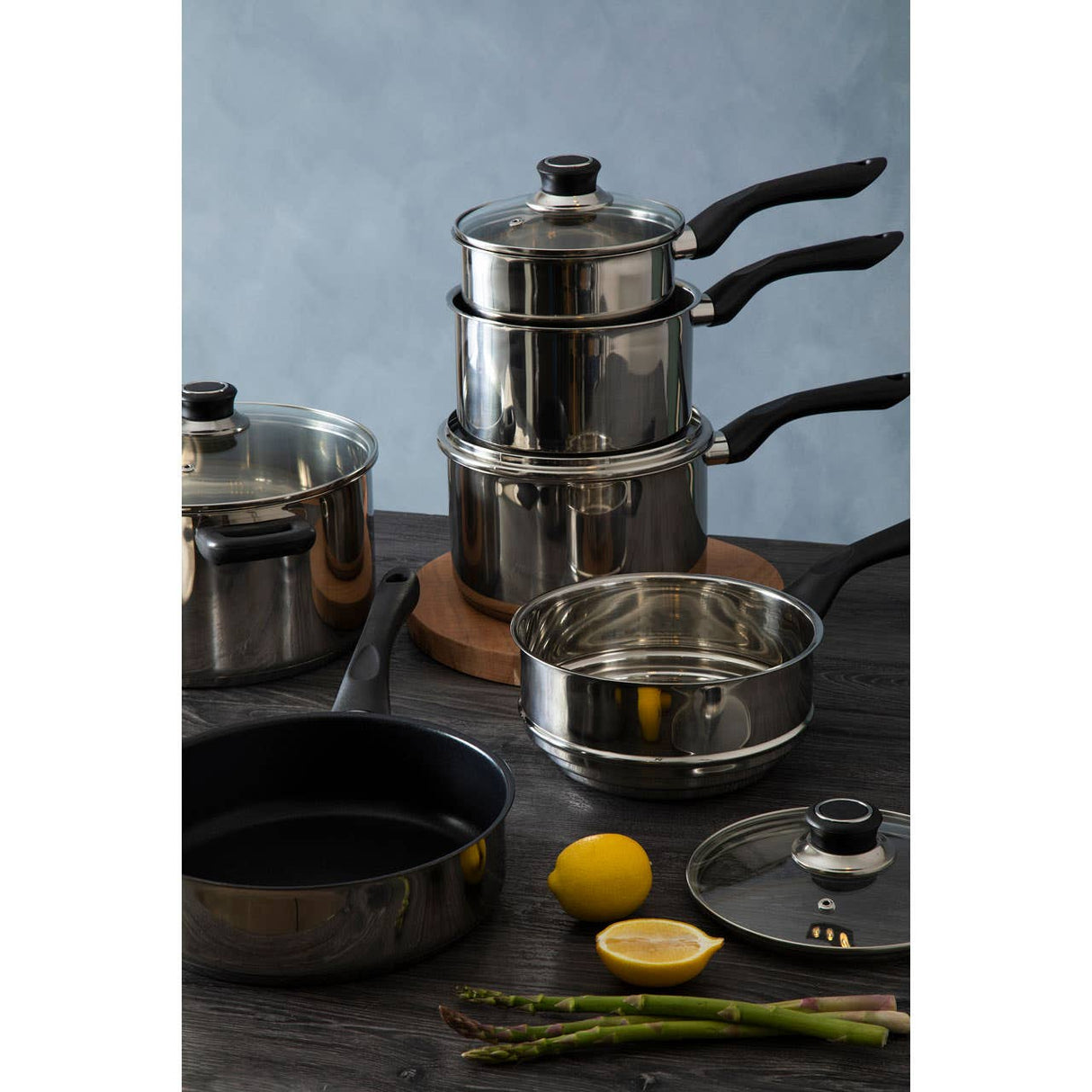 Avery 6Pc Stainless Steel Cookware Set
