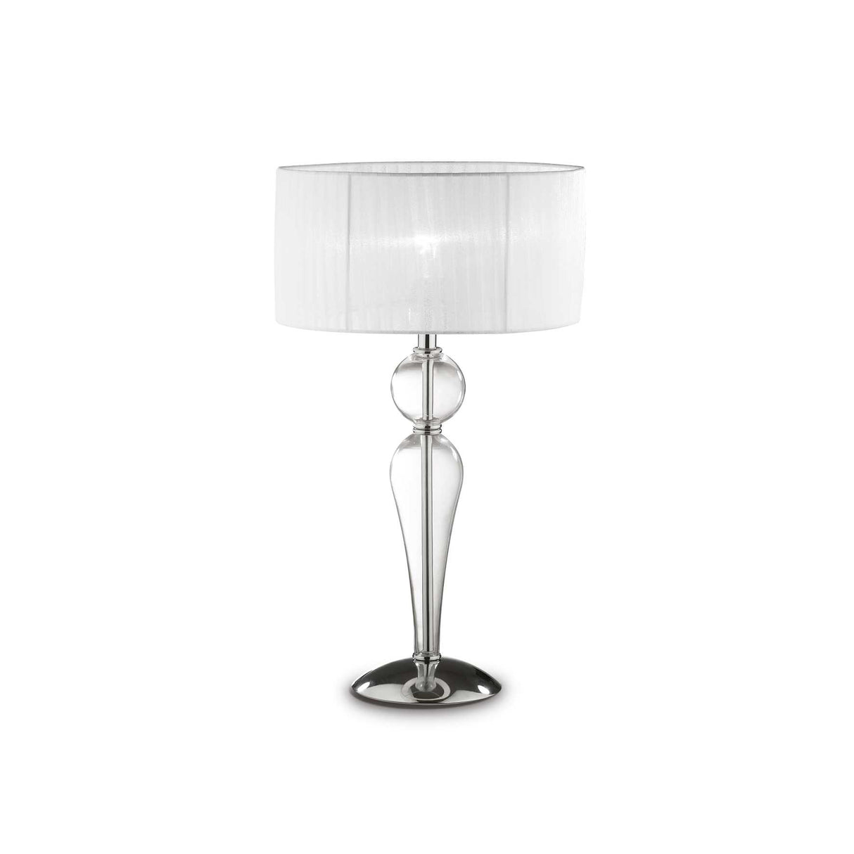 Sophisticated Duchessa Standing Table Lamp with Classic White Shade