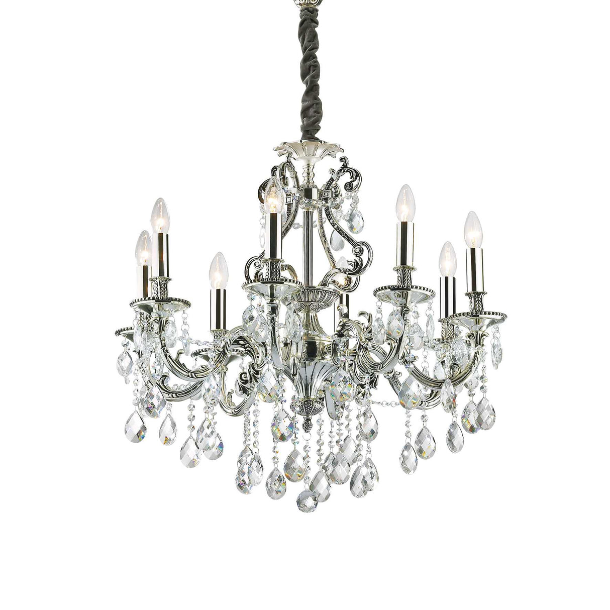 Gioconda Elegance: Traditional Diamante 8-Light Ceiling Pendant