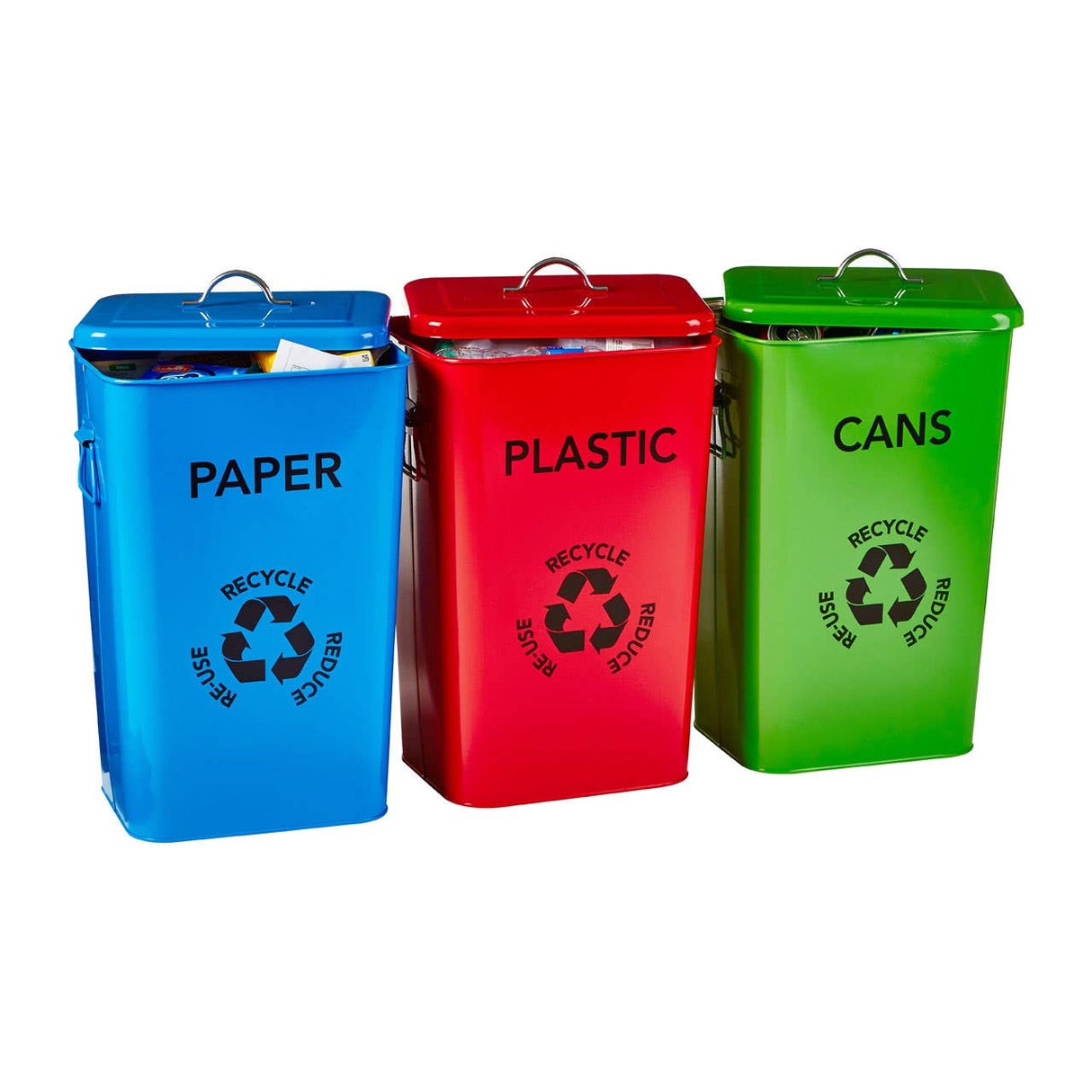 Ari Set of 3 Recycle Logo Bins