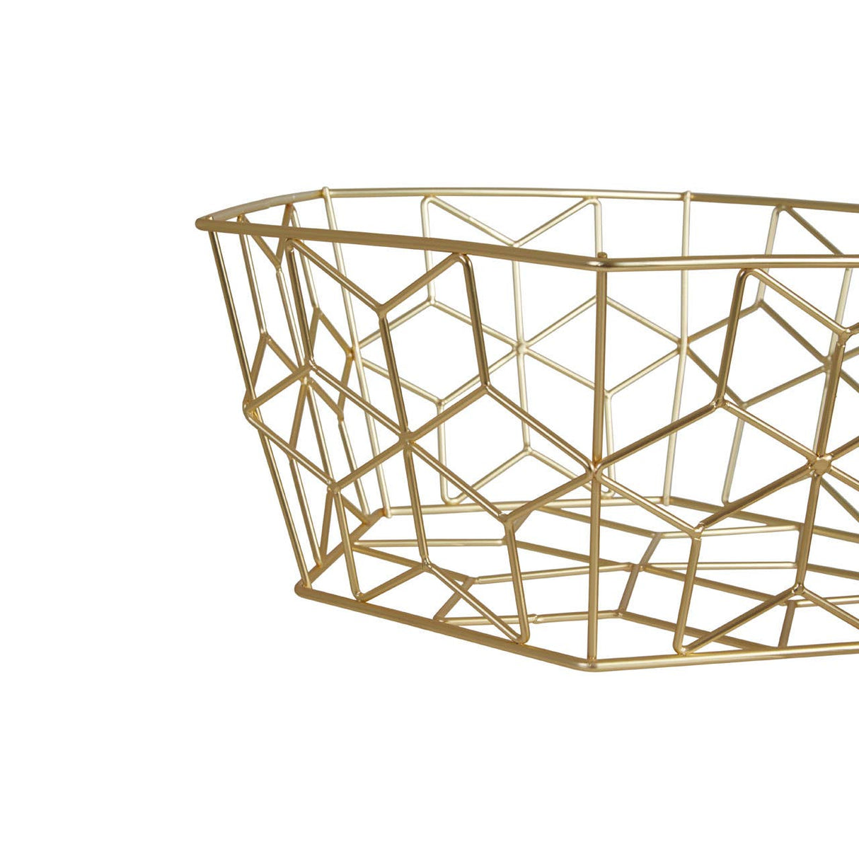 Vertex Contour Matte Gold Fruit Basket