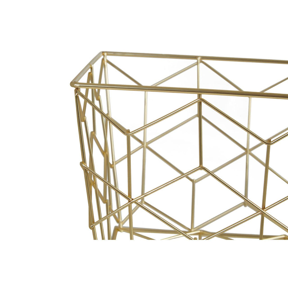 Vertex Contour Matte Gold Storage Basket