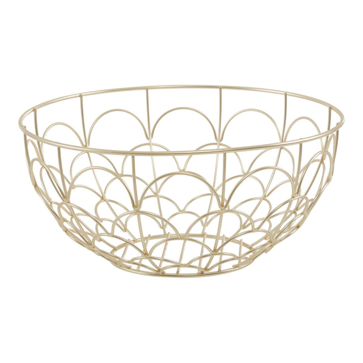 Vertex Deco Fruit Basket Matte Gold
