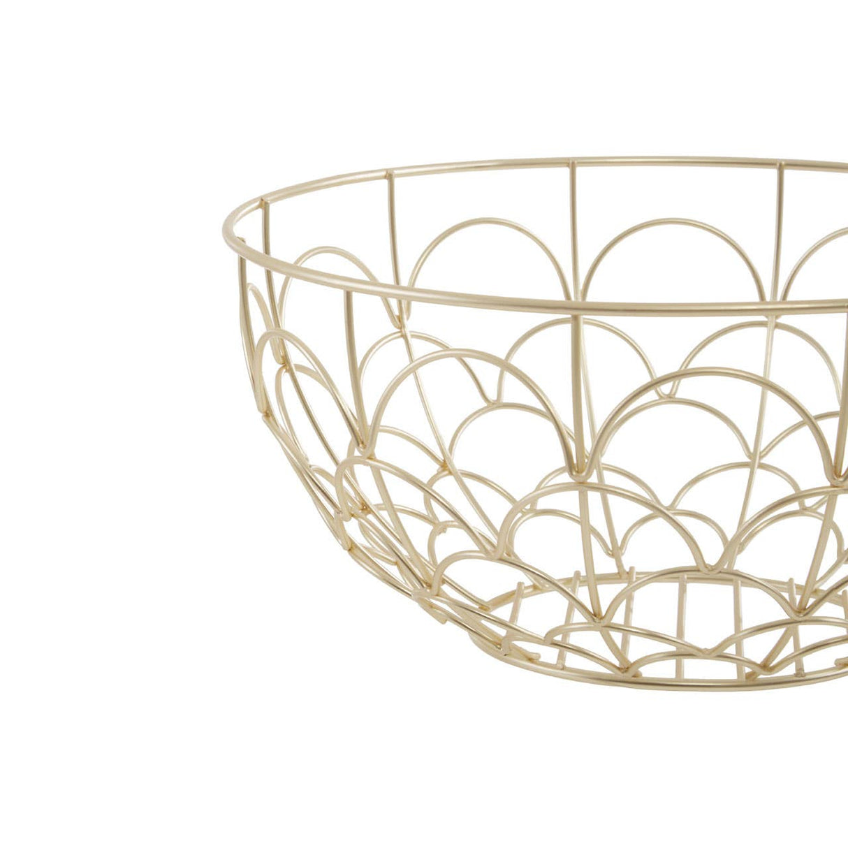 Vertex Deco Fruit Basket Matte Gold