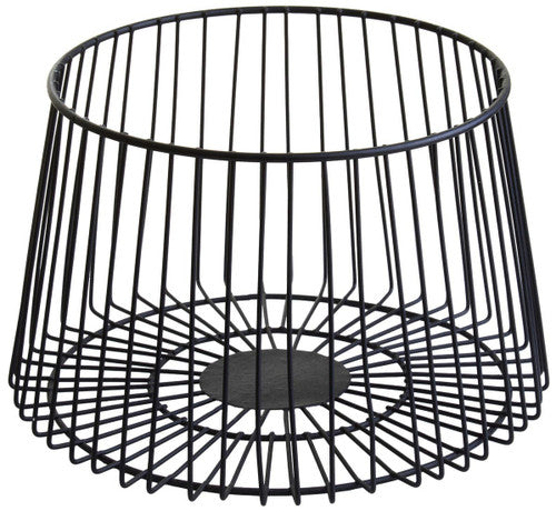 Vertex Deco Matt Black Small Fruit Basket