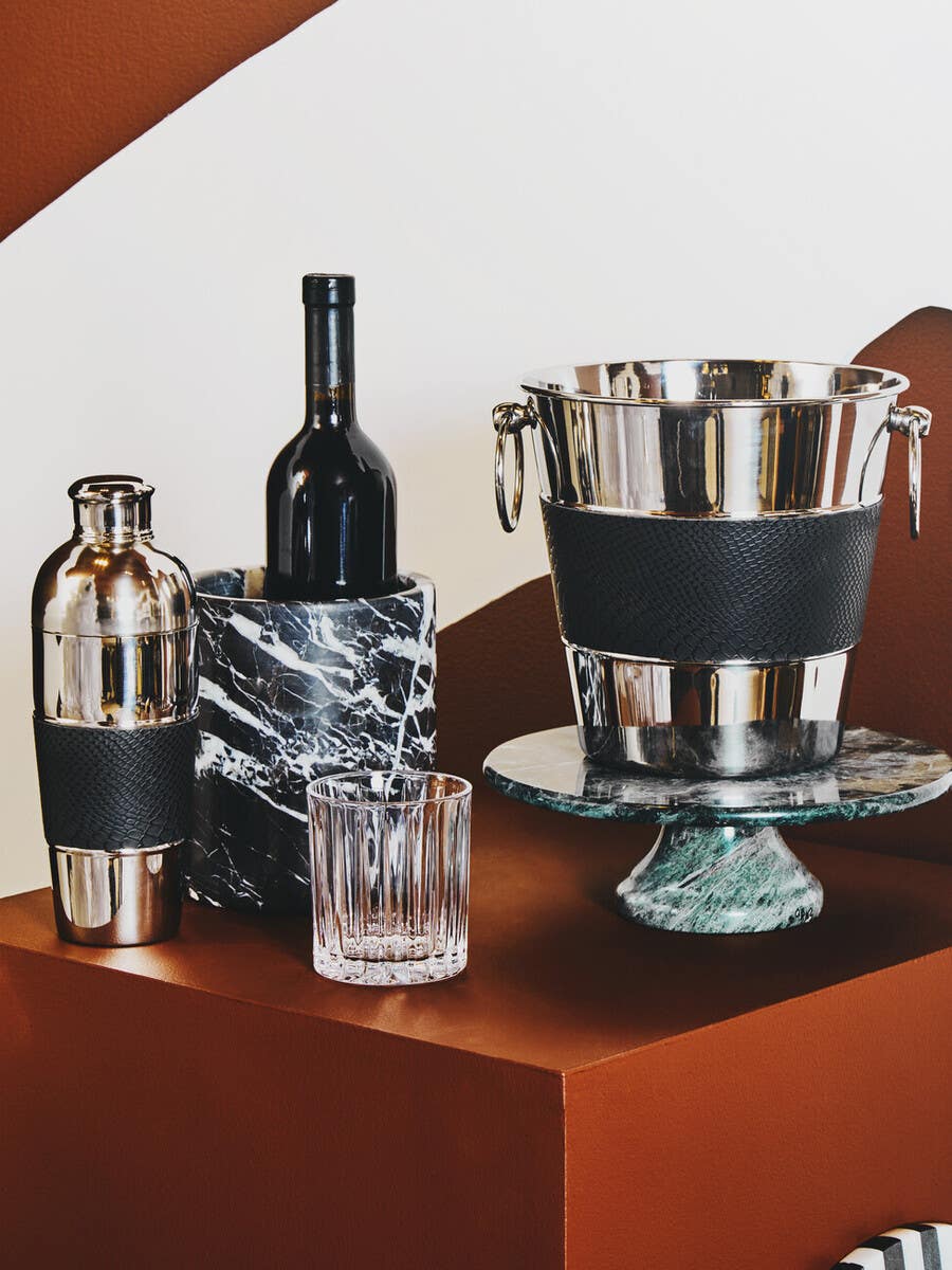 Mixology Silver Finish Cocktail Shaker