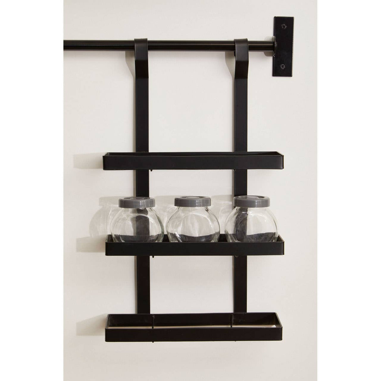 Sorello Matte Black Three Level Hanging Rack