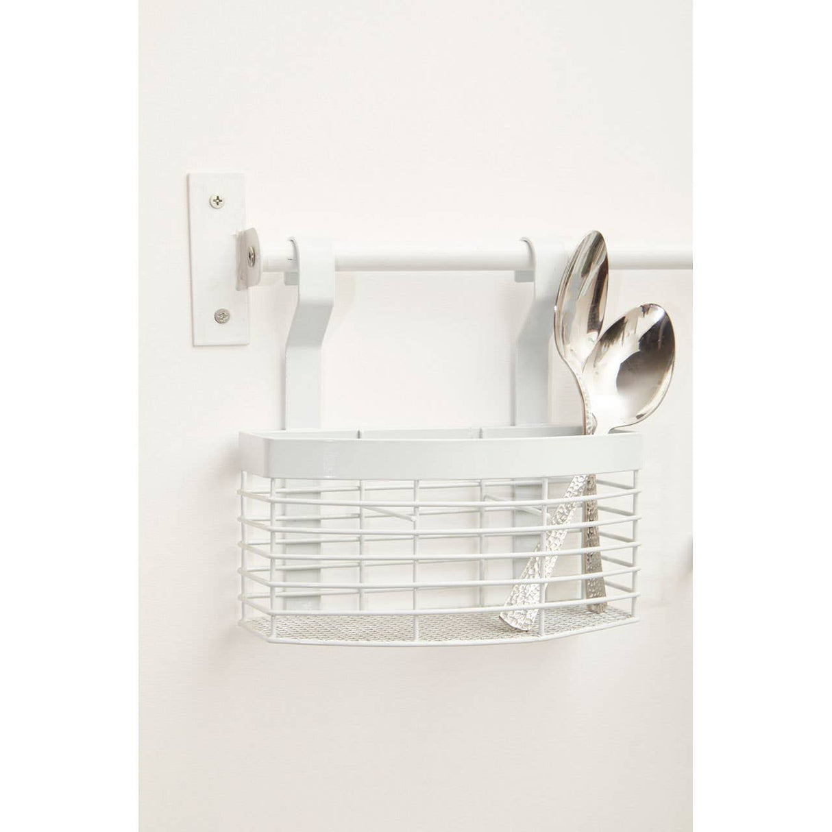 Sorello White Iron Hanging Storage Basket