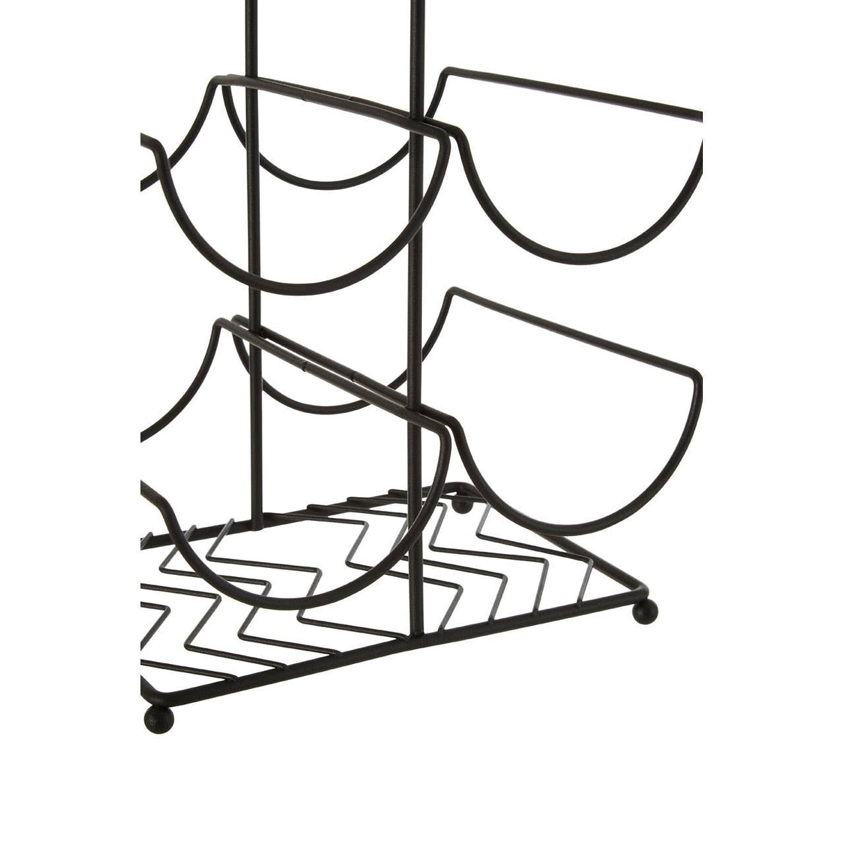 Vertex Black Powder Coat 6 Bottle Wine Rack