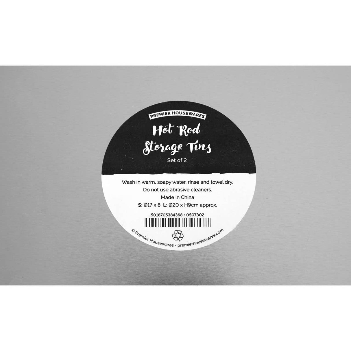 Barber Shop Storage Tins - Set of 2