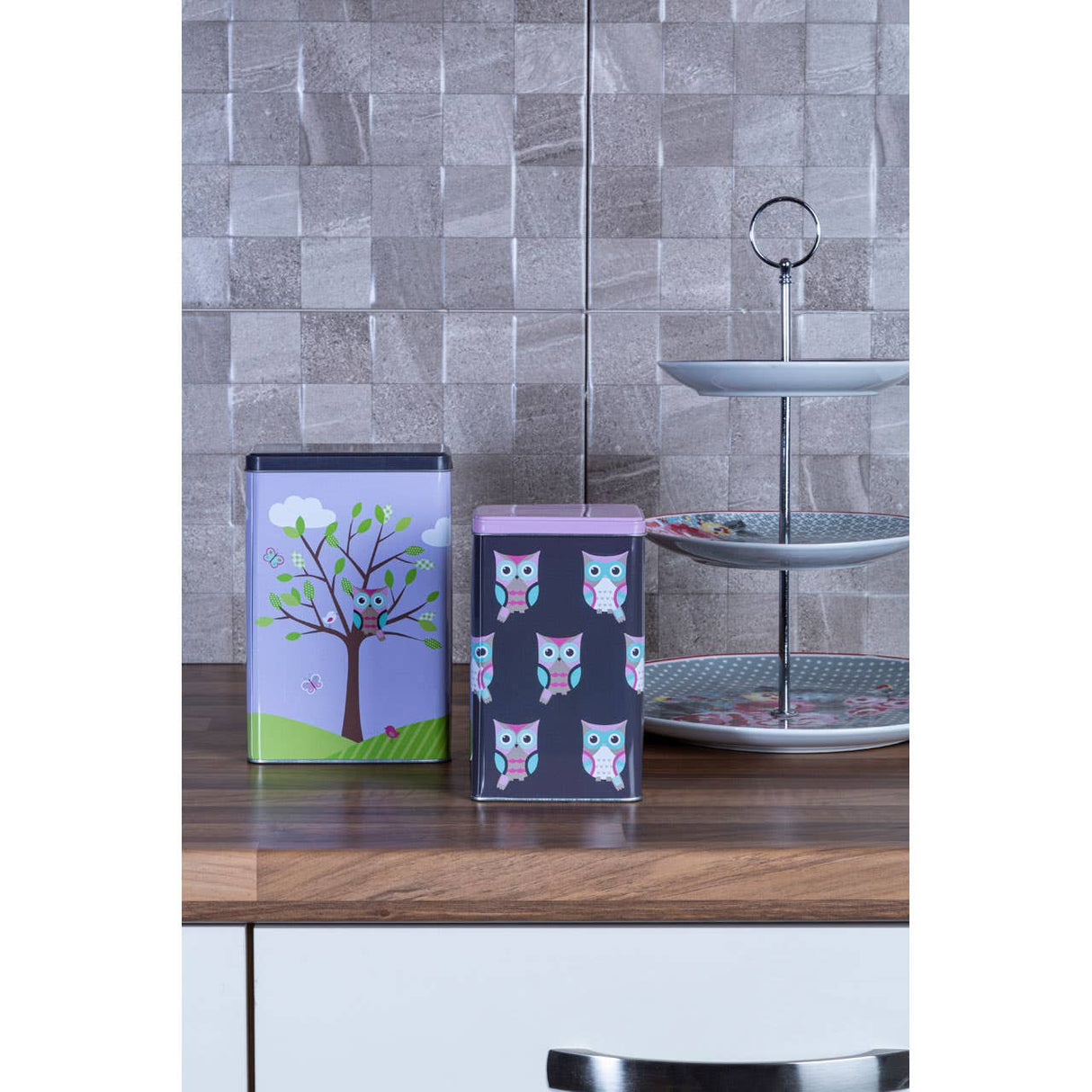 Happy Owls Storage Canisters - Set of 2