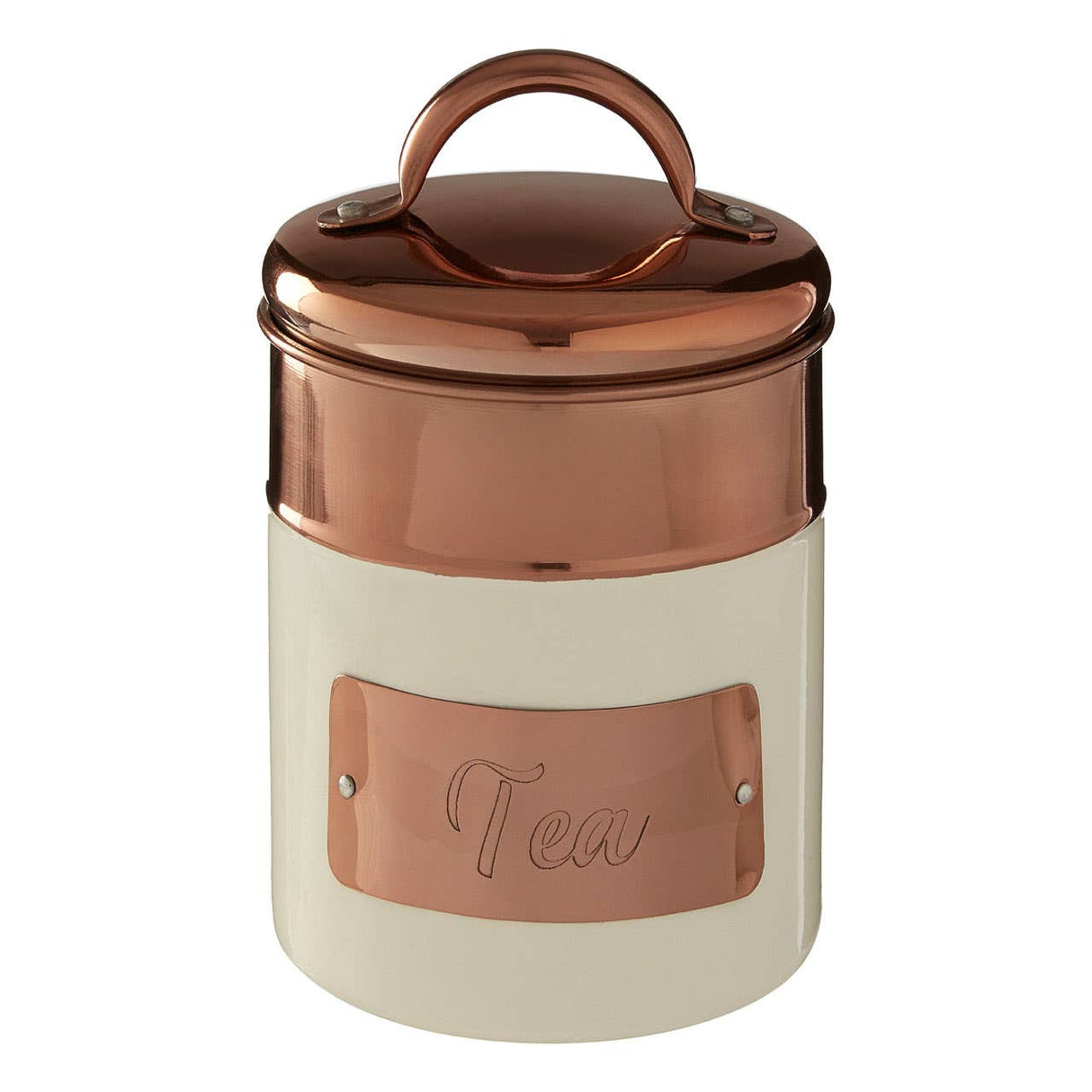 Prescott Cream And Copper Utensil Holder