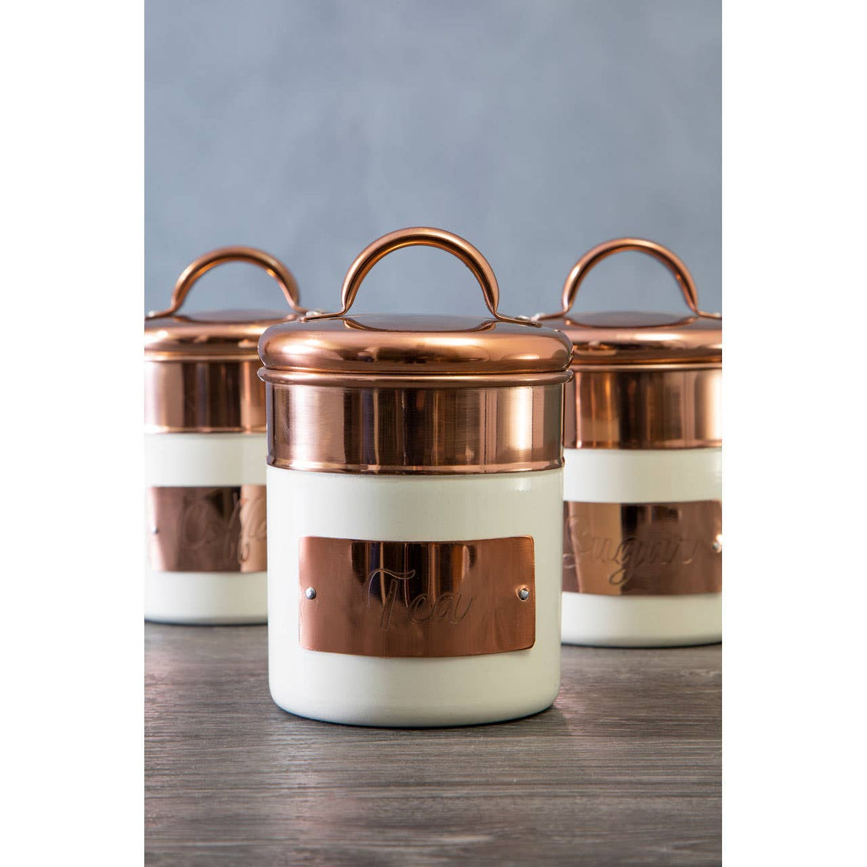 Prescott Cream And Copper Utensil Holder