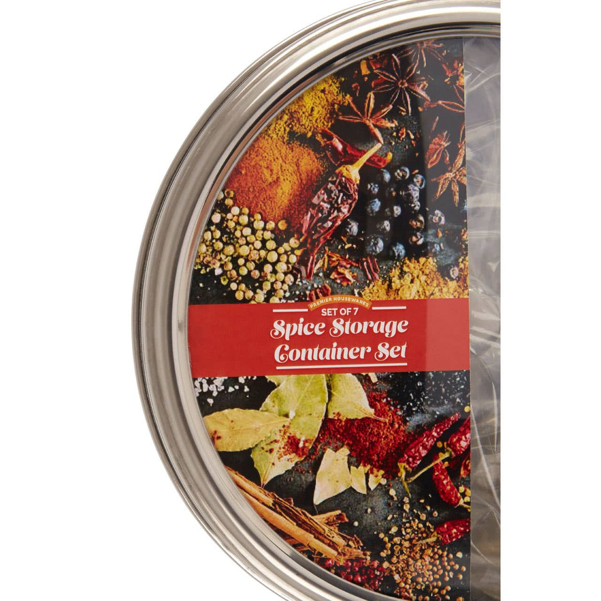 Syd 7 Piece Spice Storage Clear Lid Container Set