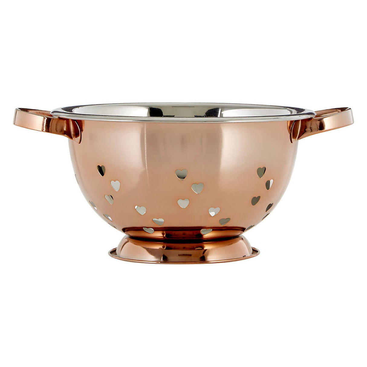 Rose Gold Hearts Design Colander