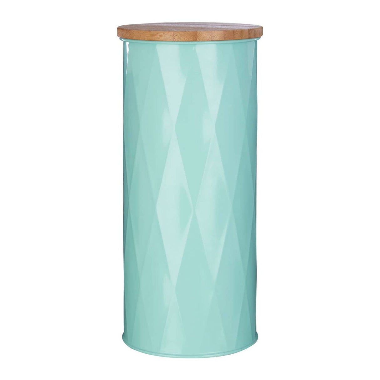 Rhombus Green Metal Large Storage Canister