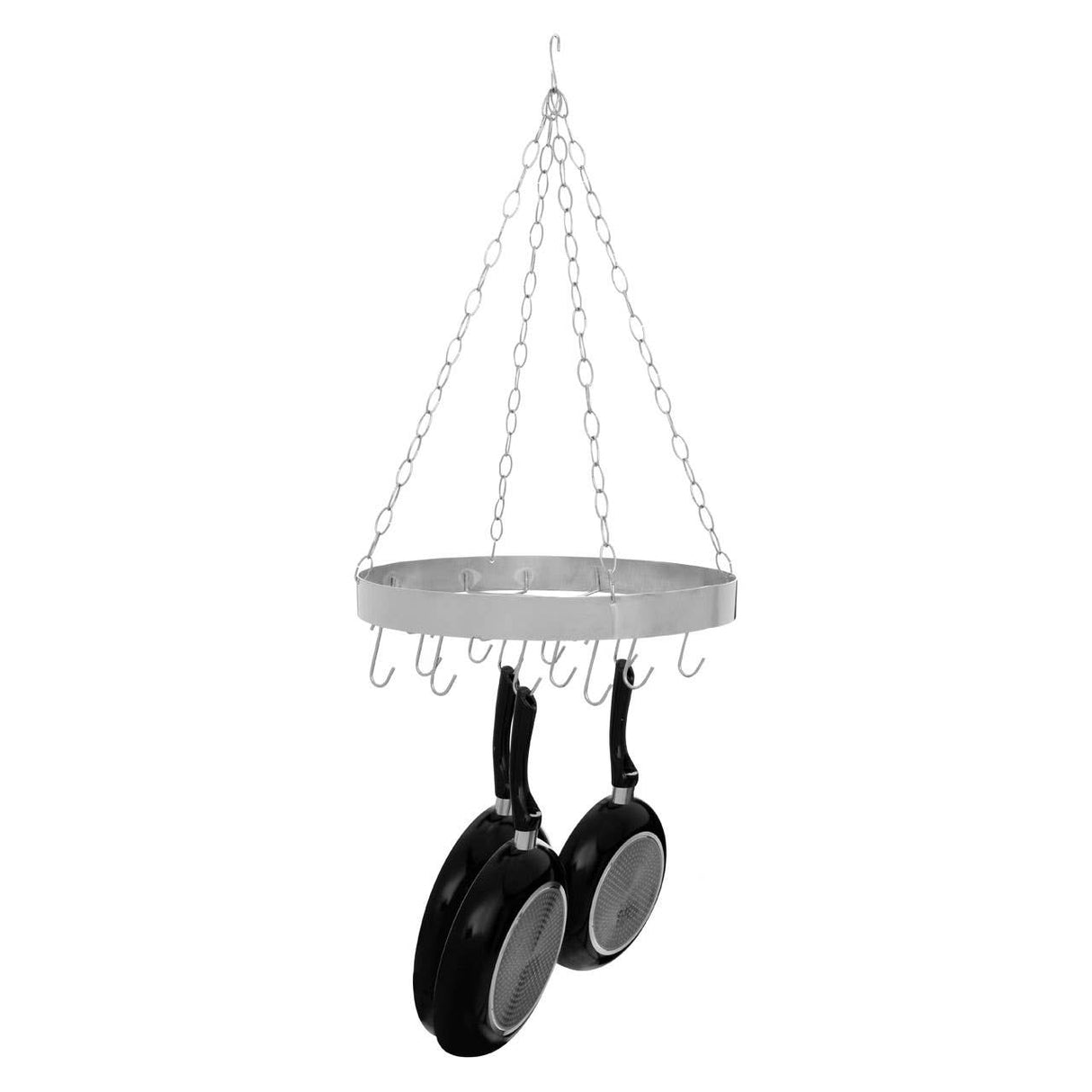 Valen Matt Chrome Round Ceiling Rack
