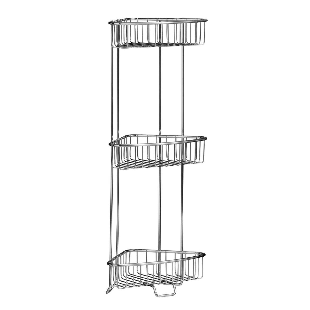 3 Tier Chrome Corner Storage Caddy
