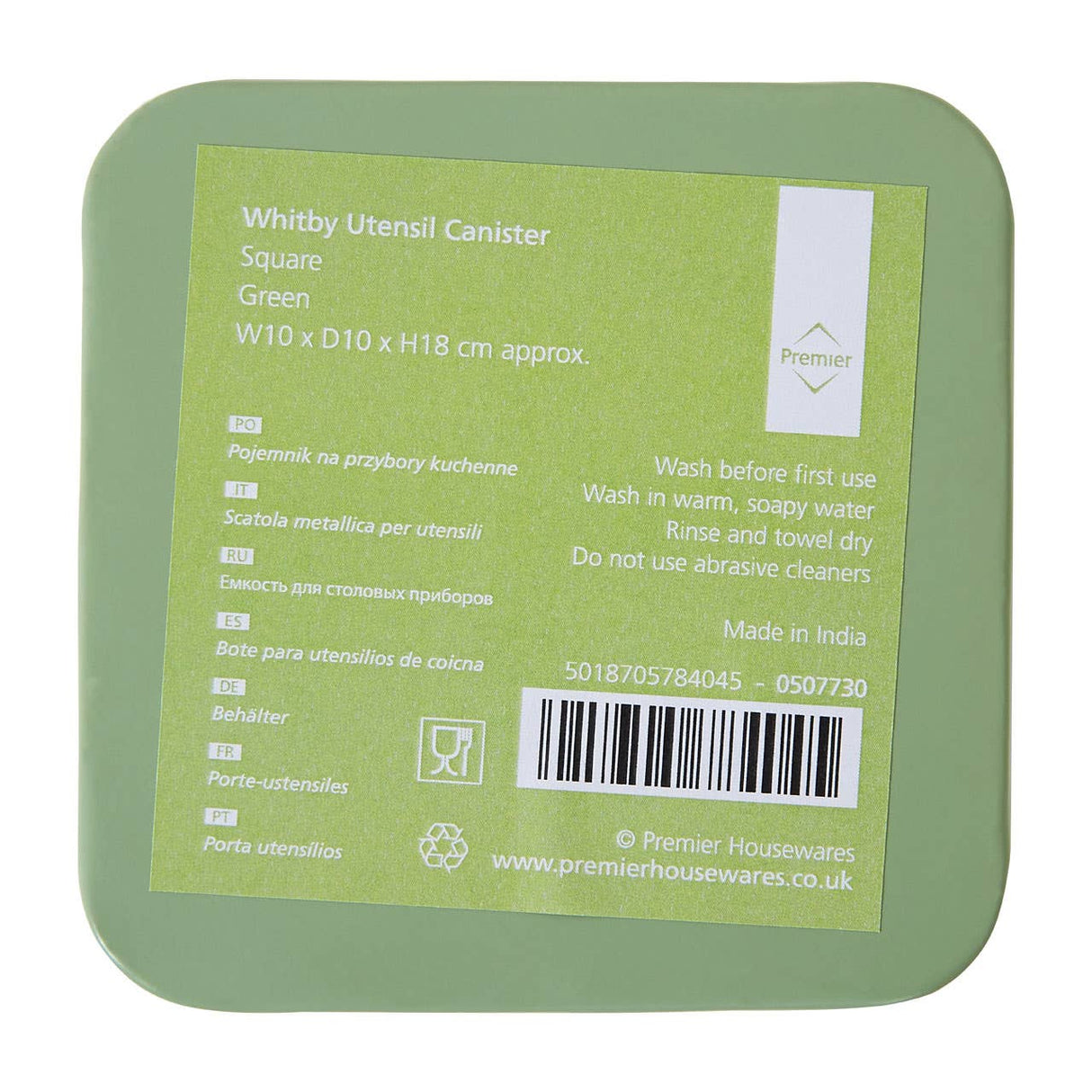 Whitby Green Utensil Canister