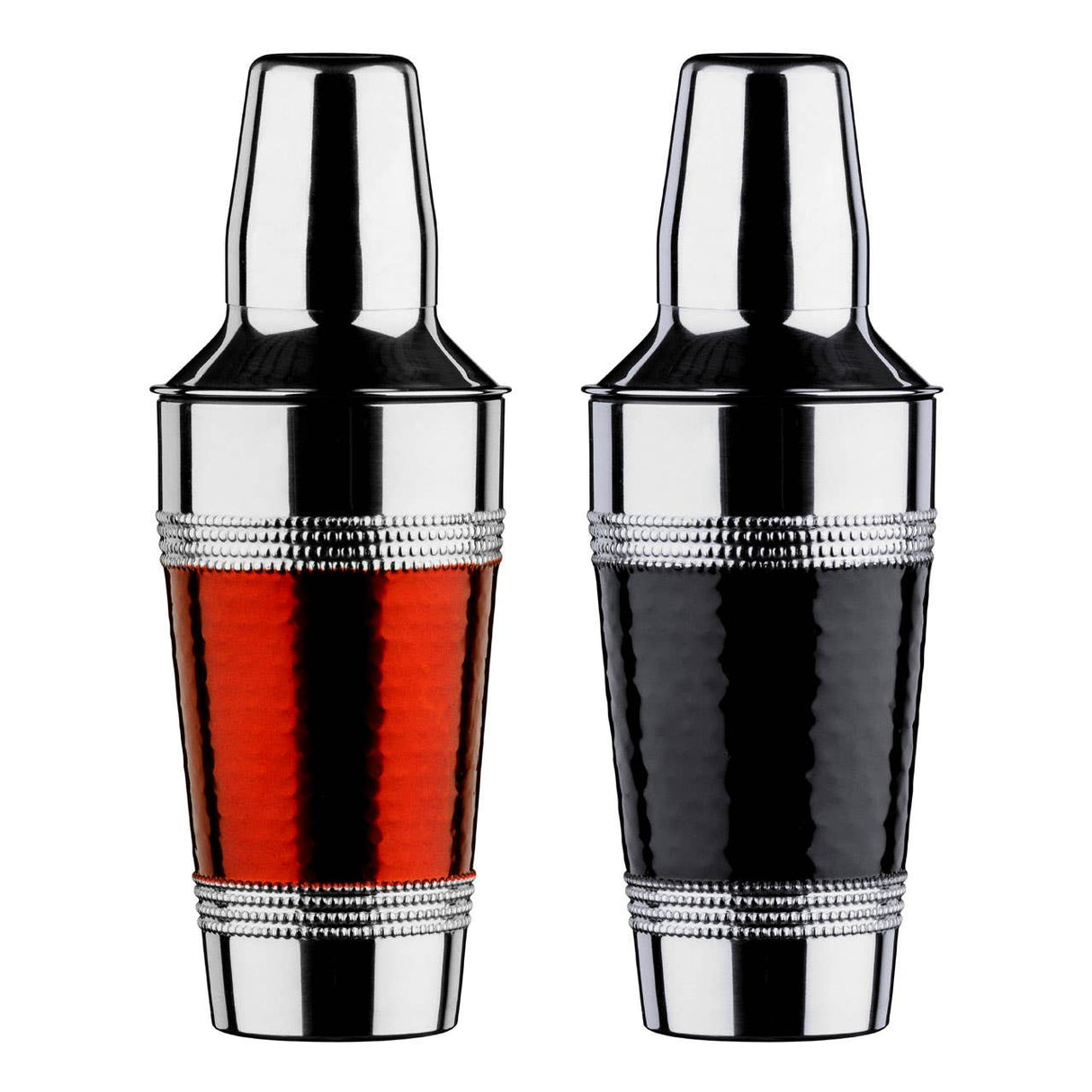 Hammered Black Band Cocktail Shaker
