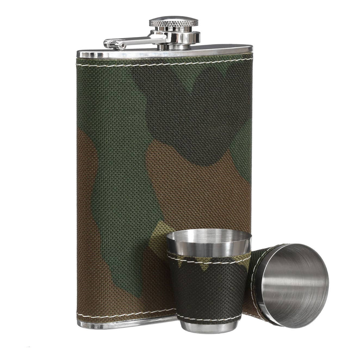 Hip Flask Camouflage Design Set