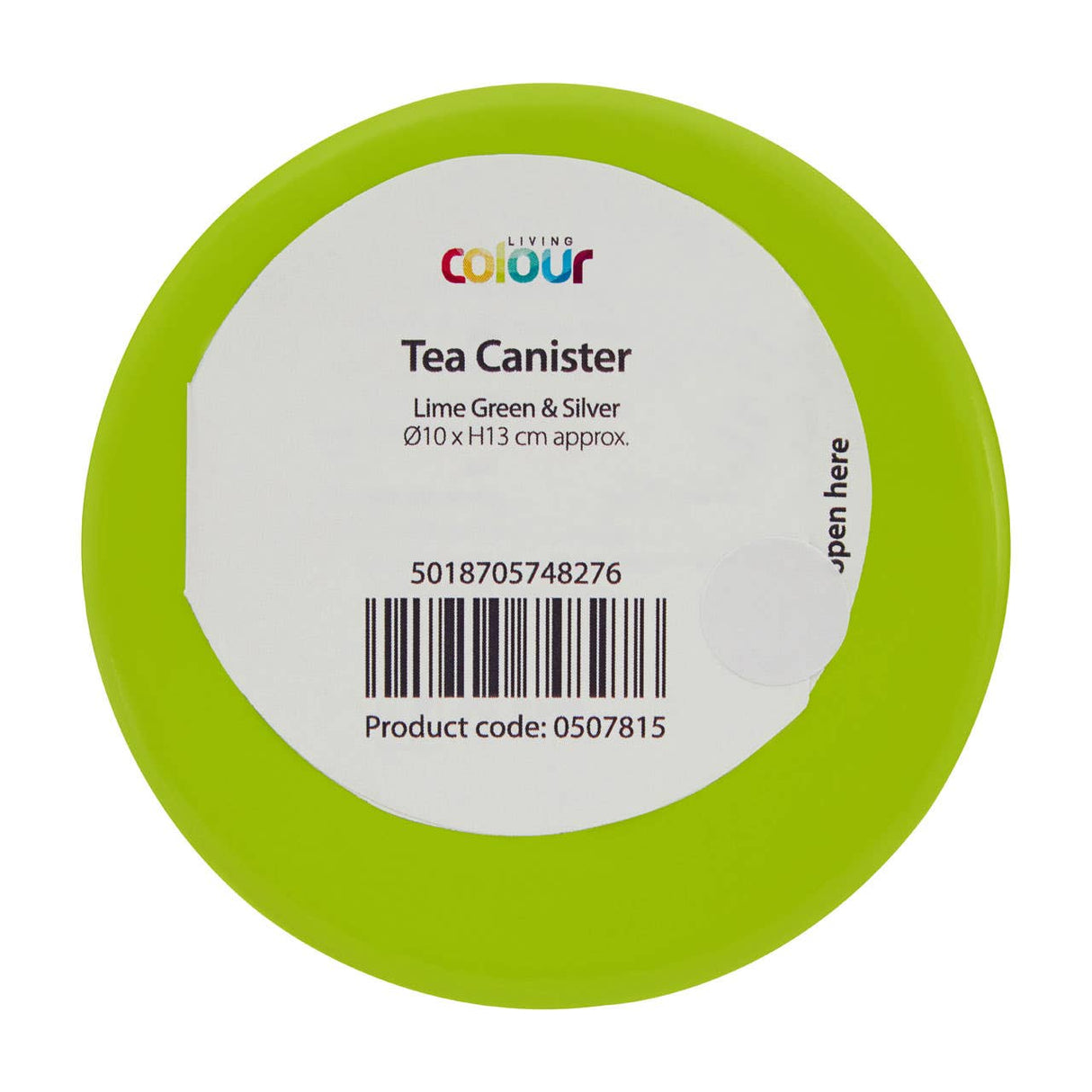 Lime Green Enamel Tea Canister