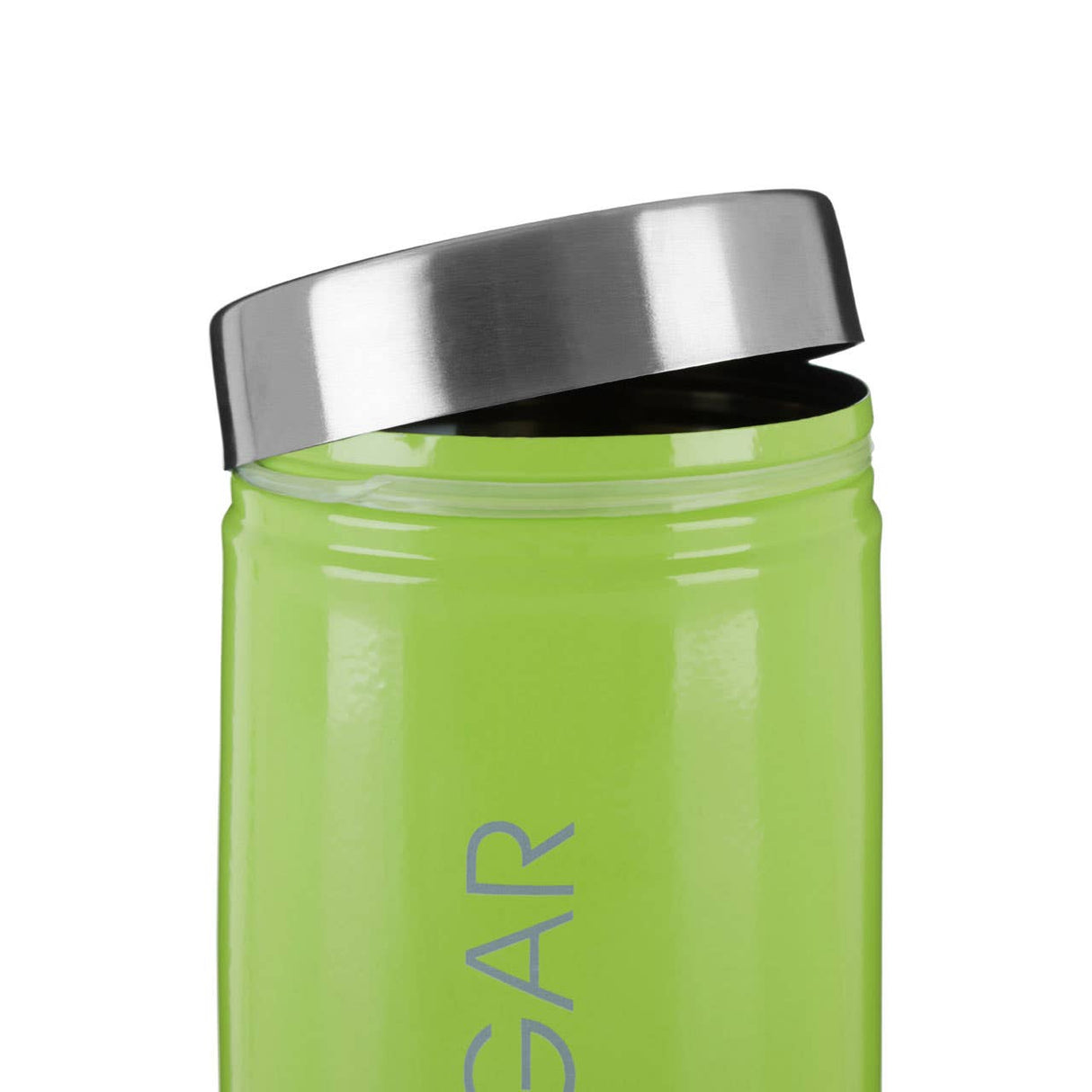 Lime Green Enamel Sugar Canister