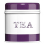 Sketch Purple and White Band Tea Canister
